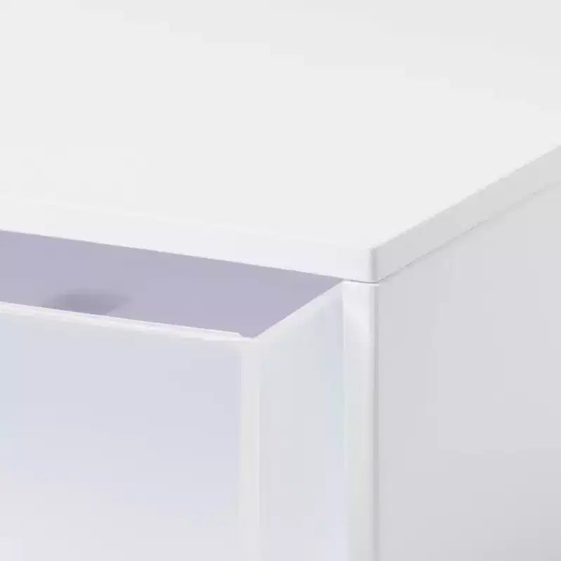 Cajón de almacenamiento angosto blanco, ranura única, apilable, 1 persona