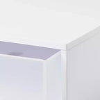 Cajón de almacenamiento angosto blanco, ranura única, apilable, 1 persona