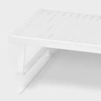 Estante blanco metálico individual para debajo del escritorio