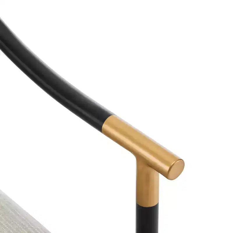 Silla de comedor tapizada en beige, respaldo estilo King Louis, juego de 2