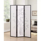 Biombo shoji negro de 3 paneles