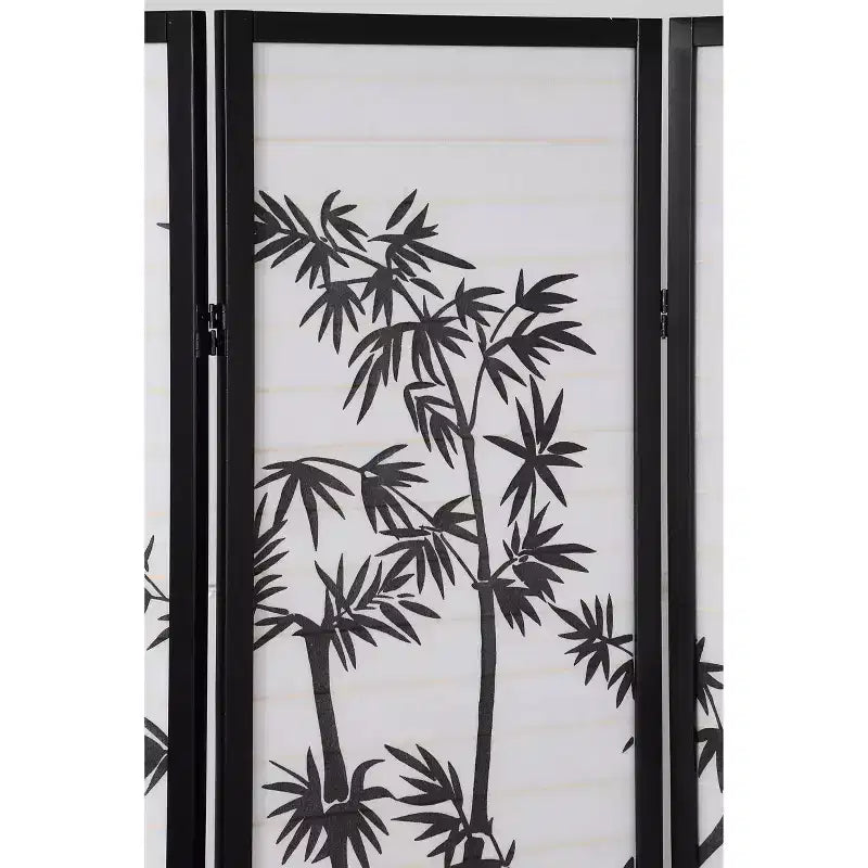 Biombo shoji negro de 3 paneles