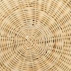 Taburete Redondo de Ratán Natural, Estilo Bohemio, 1 Plaza