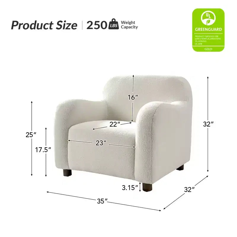 Set de 2 sillones tapizados Boucle, negro/marfil (1 asiento cada uno)