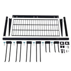 Sistema de almacenamiento de herramientas y estanterías de pared ajustable de acero negro, montaje por 1 persona