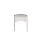 Tocador/Mesa de Maquillaje Blanca/Negra con Espejo Iluminado y Taburete – 1 Persona