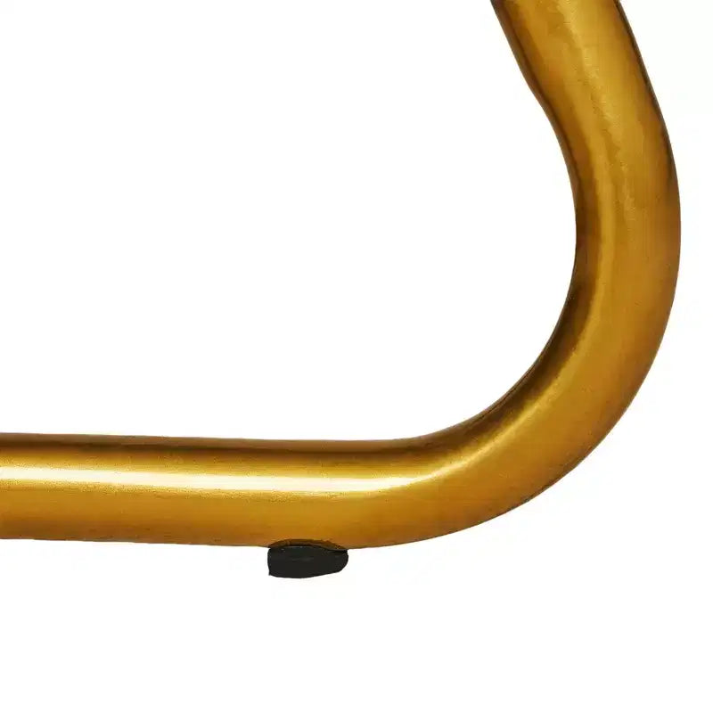 Sillón Acentual de Terciopelo Blanco con Base de Metal Dorado, Asiento y Respaldo Acolchados, 1 Plaza