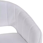 Sillón Acentual de Terciopelo Blanco con Base de Metal Dorado, Asiento y Respaldo Acolchados, 1 Plaza