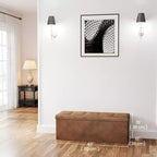 Banco otomano de almacenamiento plegable, negro/marrón/marrón café/blanco, asiento individual