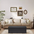 LEDREM 43 Folding Storage Ottoman Bench, Storage Chest, Footrest, End of Bed Bench, Holds up to 660 lb