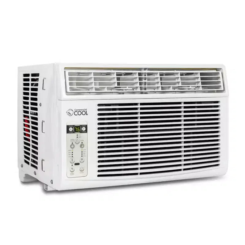Climatiseur de fenêtre Commercial Cool 8000 BTU, refroidit jusqu'à 32,5 mètres carrés, unité de climatisation avec télécommande, 3 vitesses de refroidissement et fonction ventilateur seul, blanc