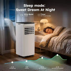Climatiseur portable Simzlife 8000 BTU, climatiseur à refroidissement rapide pour pièce jusqu'à 350 pieds carrés, fonction 3 en 1, télécommande