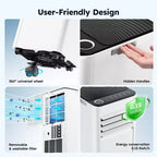 Climatiseur portable Simzlife 8000 BTU, climatiseur à refroidissement rapide pour pièce jusqu'à 350 pieds carrés, fonction 3 en 1, télécommande