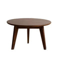 GDFStudio Quincy Solid Oak Wood 23.62 Round Coffee Table