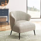 Sillón de barrilete tapizado en azul marino/marrón claro, estilo de mediados de siglo, 1 asiento