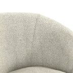 Sillón de barrilete tapizado en azul marino/marrón claro, estilo de mediados de siglo, 1 asiento