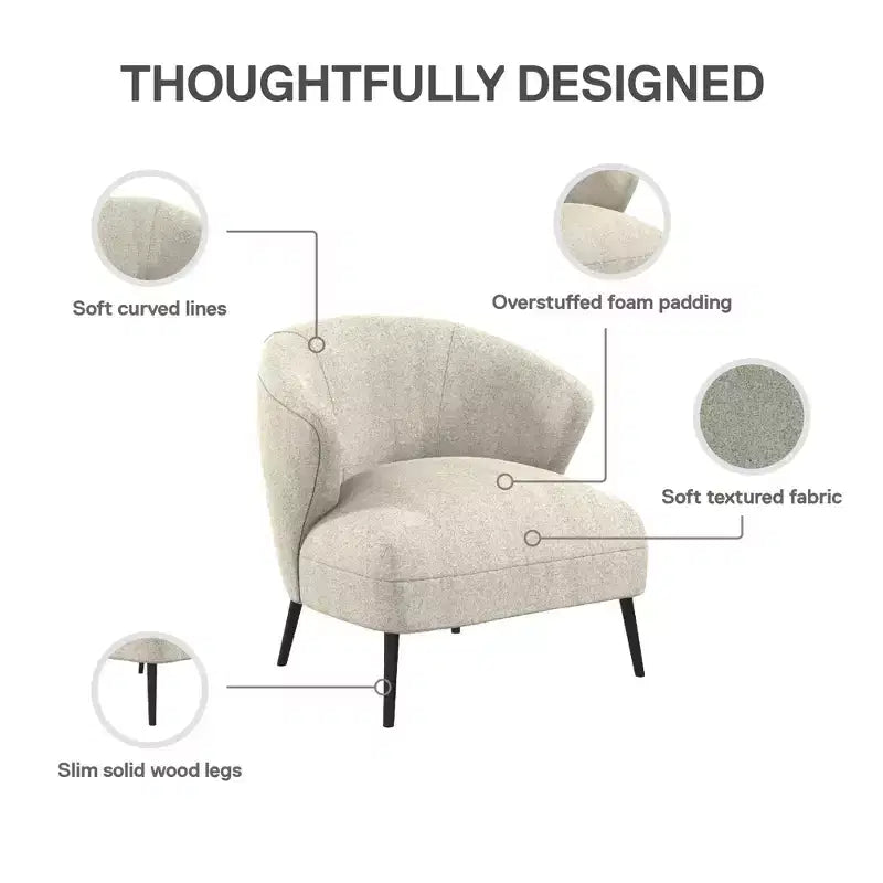 Sillón de barrilete tapizado en azul marino/marrón claro, estilo de mediados de siglo, 1 asiento