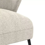 Sillón de barrilete tapizado en azul marino/marrón claro, estilo de mediados de siglo, 1 asiento