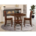 HomeStock Dropleaf Dining Table Set for 4 Oak Kitchen Set