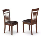 Juego de comedor rectangular de caoba, para 4 personas, 5 piezas