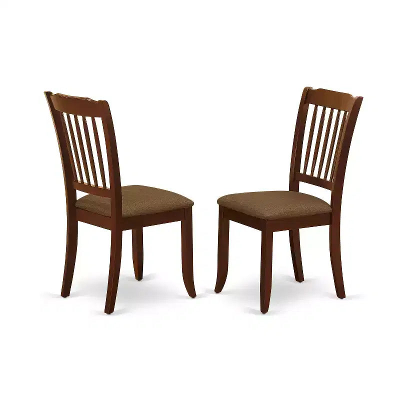 Juego de comedor redondo de caoba con alas abatibles, 5 piezas, para 4 personas