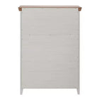 Cómoda de 5 cajones moderna beige, individual