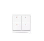 HomeStock 4 Drawer Shoe Cabinet, White
