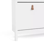 Zapatero Blanco de 4 Cajones, Estilo Moderno-Tradicional, Capacidad para 16 Pares