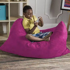 Puf/Pillow para Niños de 1.06 m – Microsuede, 1 Asiento (Arándano / Cereza / Fucsia / Uva / Lima / Calabaza)