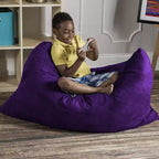 Puf/Pillow para Niños de 1.06 m – Microsuede, 1 Asiento (Arándano / Cereza / Fucsia / Uva / Lima / Calabaza)
