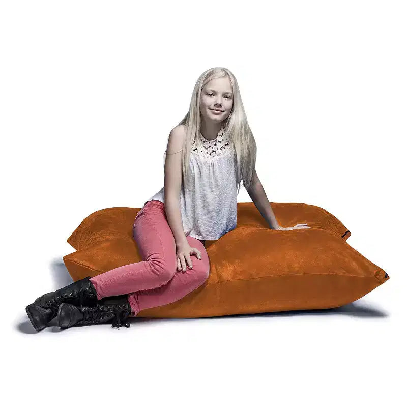 Puf/Pillow para Niños de 1.06 m – Microsuede, 1 Asiento (Arándano / Cereza / Fucsia / Uva / Lima / Calabaza)