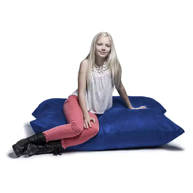 Puf/Pillow para Niños de 1.06 m – Microsuede, 1 Asiento (Arándano / Cereza / Fucsia / Uva / Lima / Calabaza)