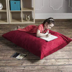 Puf/Pillow para Niños de 1.06 m – Microsuede, 1 Asiento (Arándano / Cereza / Fucsia / Uva / Lima / Calabaza)