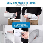 Climatiseur intelligent Garvee 10000 BTU avec télécommande, rafraîchit les pièces jusqu'à 42 m², Blanc