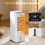 Refroidisseur d'air évaporatif/Chauffage 4-en-1 Costway, rafraîchisseur d'air sans évacuation mural oscillant 3 modes