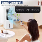 Refroidisseur d'air évaporatif/Chauffage 4-en-1 Costway, rafraîchisseur d'air sans évacuation mural oscillant 3 modes