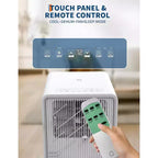 Climatiseur portable Garvee 14000 BTU, panneau de commande moderne blanc facile à utiliser, refroidissement économe en énergie pour grandes pièces, bureau à domicile