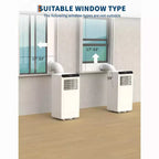Climatiseurs portables de 8 000 BTU, unité de climatisation portable 3-en-1 refroidit jusqu'à 32,5 m², climatiseur avec refroidissement rapide/économie d'énergie/minuterie 24 h