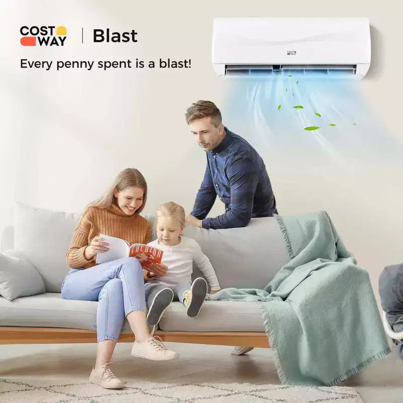 Climatiseur et Chauffage Mini Split Costway 9000 BTU avec Pompe à Chaleur Préchargée de 0,75 Tonne