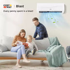 Climatiseur et Chauffage Mini Split Costway 9000 BTU avec Pompe à Chaleur Préchargée de 0,75 Tonne