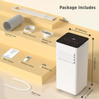 Climatiseur portable ZAFRO 10 000 BTU, refroidit jusqu'à 42 m², 4 modes, télécommande/affichage LED, blanc