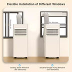 Climatiseur portable ZAFRO 10 000 BTU, refroidit jusqu'à 42 m², 4 modes, télécommande/affichage LED, blanc