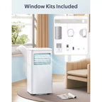 Climatiseurs portables ZAFRO 8 000 BTU, climatiseurs pour pièces jusqu'à 32,5 m², portables pour la maison/le bureau/les dortoirs, blanc
