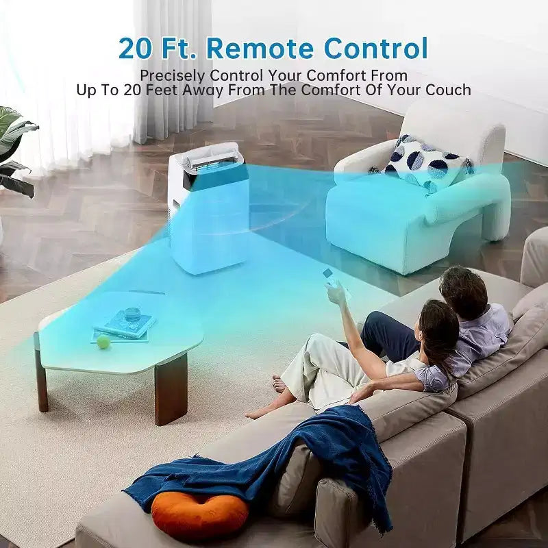 12,000 BTU Portable Air Conditioner Cools Up to 550 Sq.Ft, 3-IN-1 Quiet Portable AC Unit with Remote Control