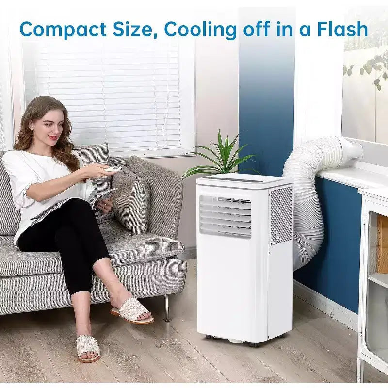 Climatiseur portable 8000 BTU, climatiseur portable silencieux pour une surface allant jusqu'à 42 m².