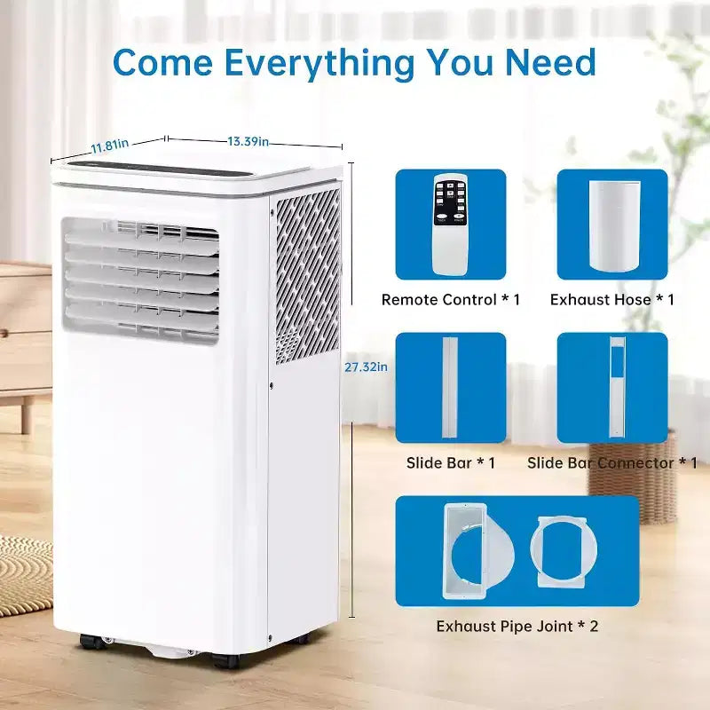 Climatiseur portable 8000 BTU, climatiseur portable silencieux pour une surface allant jusqu'à 42 m².