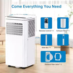Climatiseur portable 8000 BTU, climatiseur portable silencieux pour une surface allant jusqu'à 42 m².