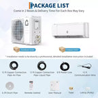 Climatiseur bibloc mural sans conduit 18000 BTU avec Wi-Fi, SEER2 19, 208-230V, Inverter, compatible Alexa