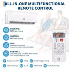 12000 BTU Wifi Mini Split AC, 22 SEER2 208-230V Inverter Ductless Wall AC w/WiFi & Alexa Compatible