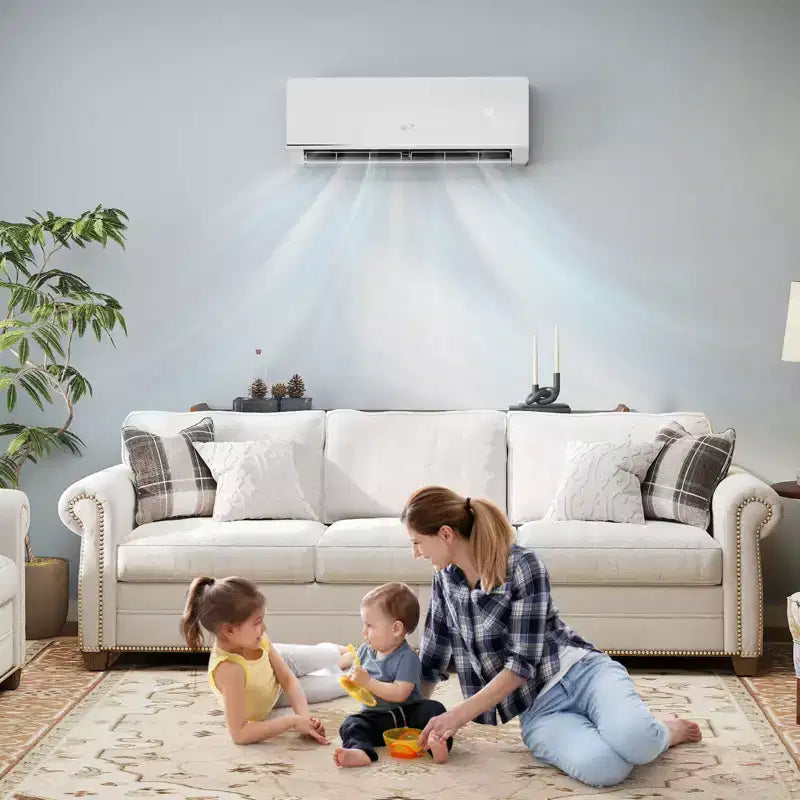 Climatiseur et Chauffage Mini Split Costway 12000 BTU 230 V avec Pompe à Chaleur 1 Tonne et Kit d'Installation